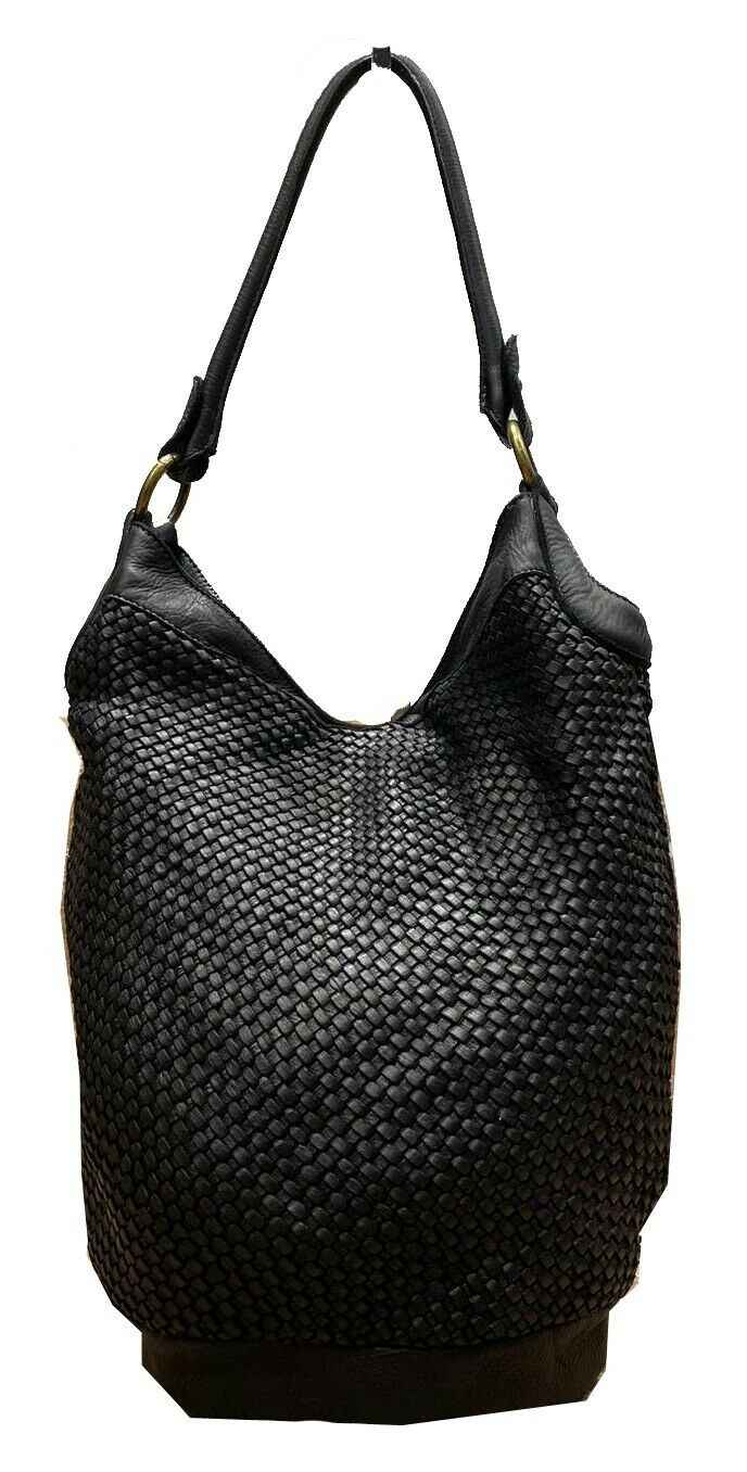 BZNA Bag Taina Schwarz Italy Designer Damen Handtasche Schultertasche Tasche