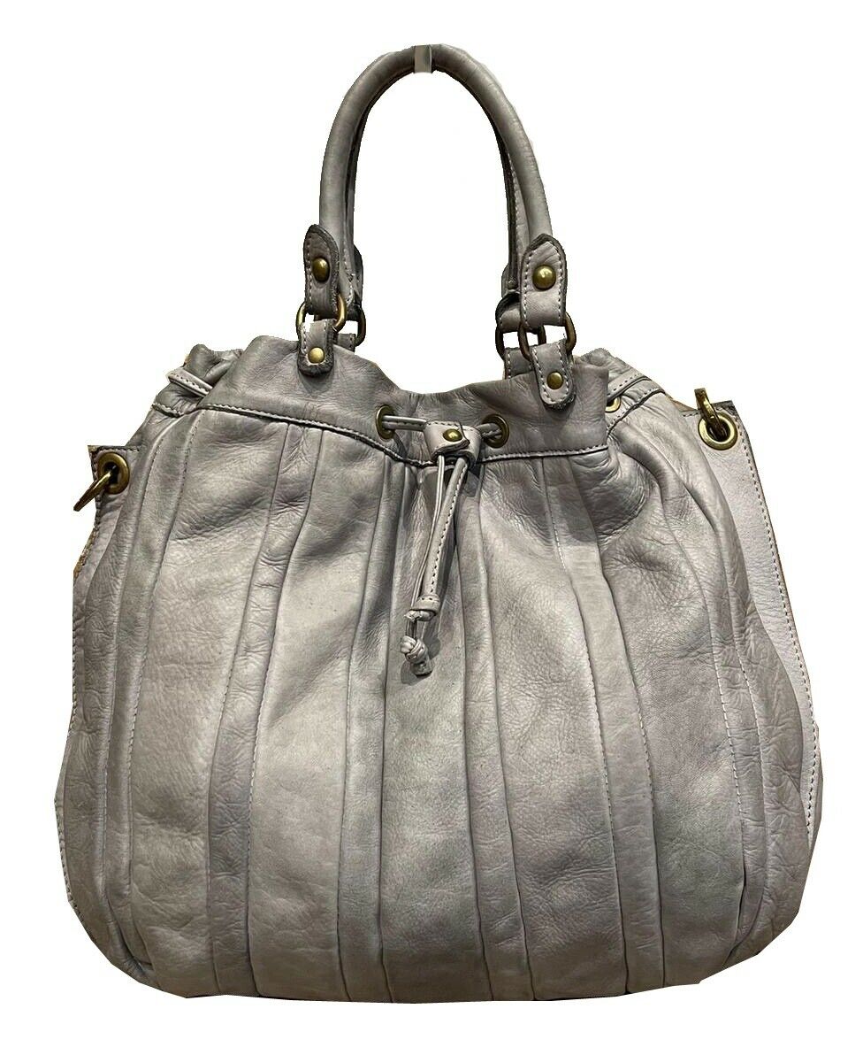 BZNA Bag Thora Grau Italy Designer Damen Handtasche Schultertasche
