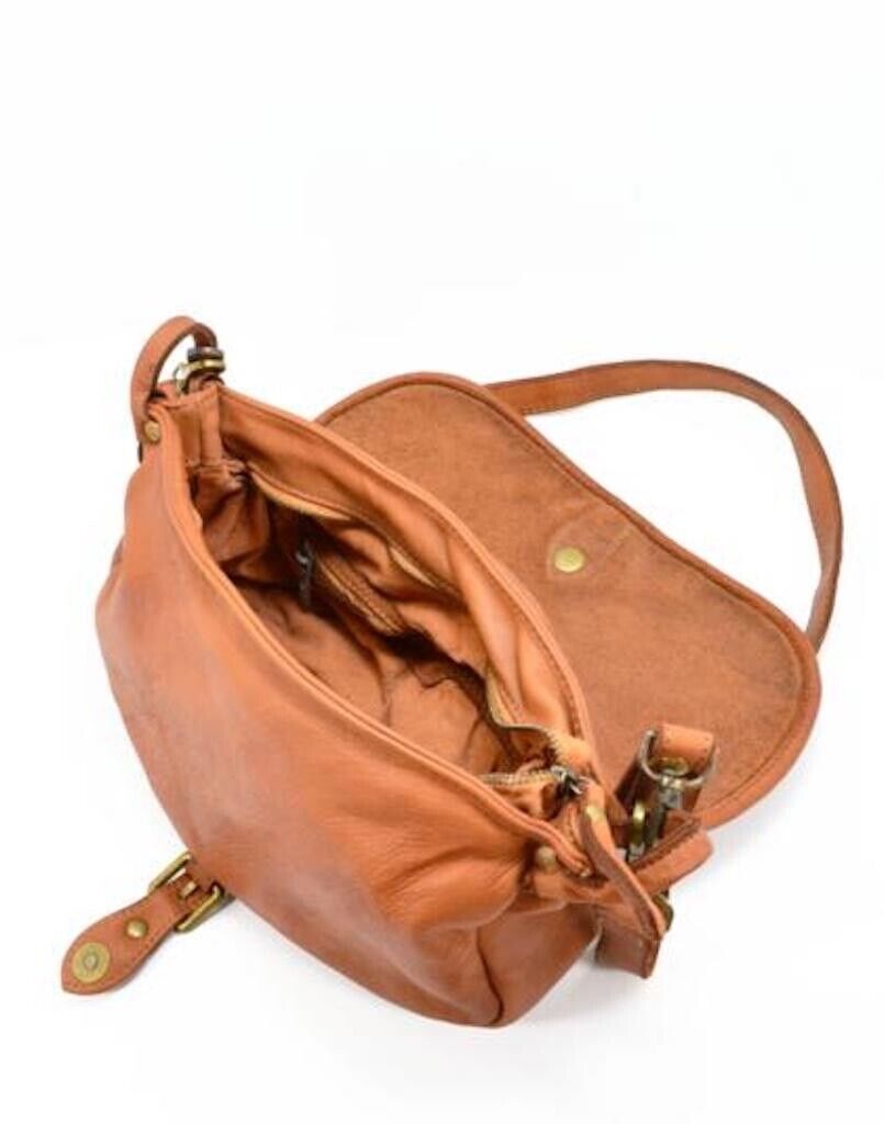 BZNA Bag Vada cognac italy Designer Leder Schulter Ledertasche Umhänge Tasche - B Z N A