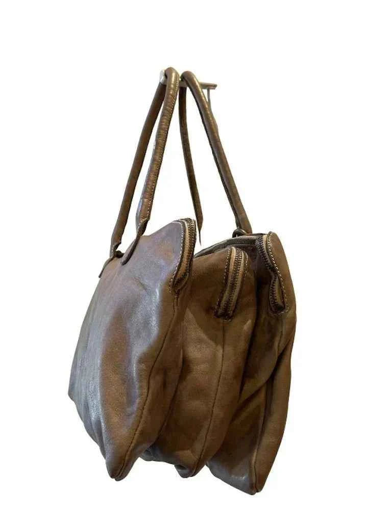 BZNA Bag Vanja taupe Italy Designer Messenger Damen Ledertasche Handtasche Schultertasche Tasche Leder Shopper Neu