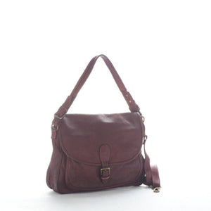 BZNA Bag Vera Bordeaux italy Designer Leder Schulter Ledertasche Umhänge Tasche - B Z N A