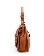 Load image into Gallery viewer, BZNA Bag Wini cognac italy Designer Leder Schulter Ledertasche Umhänge Tasche - B Z N A
