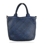 Load image into Gallery viewer, BZNA Bag Xenia Blau Italy Designer Damen Handtasche Tasche Leder Shopper - B Z N A
