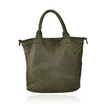 Load image into Gallery viewer, BZNA Bag Xenia Grün Italy Designer Damen Handtasche Tasche Leder Shopper - B Z N A
