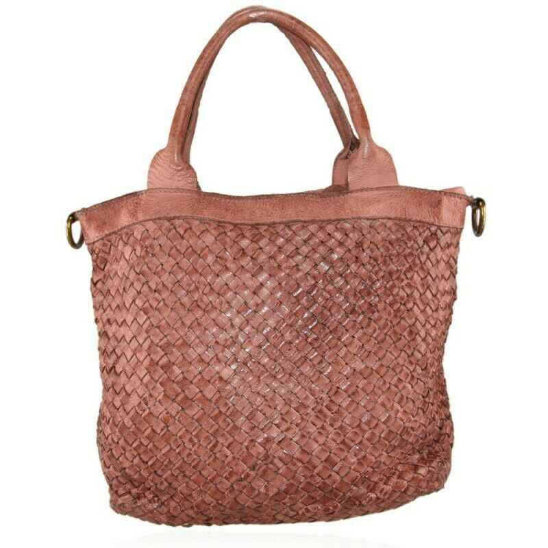 BZNA Bag Xenia Rosa Italy Designer Damen Handtasche Tasche Leder Shopper