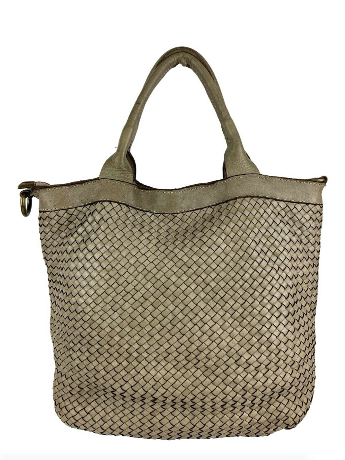 BZNA Bag Xenia Taupe Italy Designer Damen Handtasche Tasche Leder Shopper - B Z N A