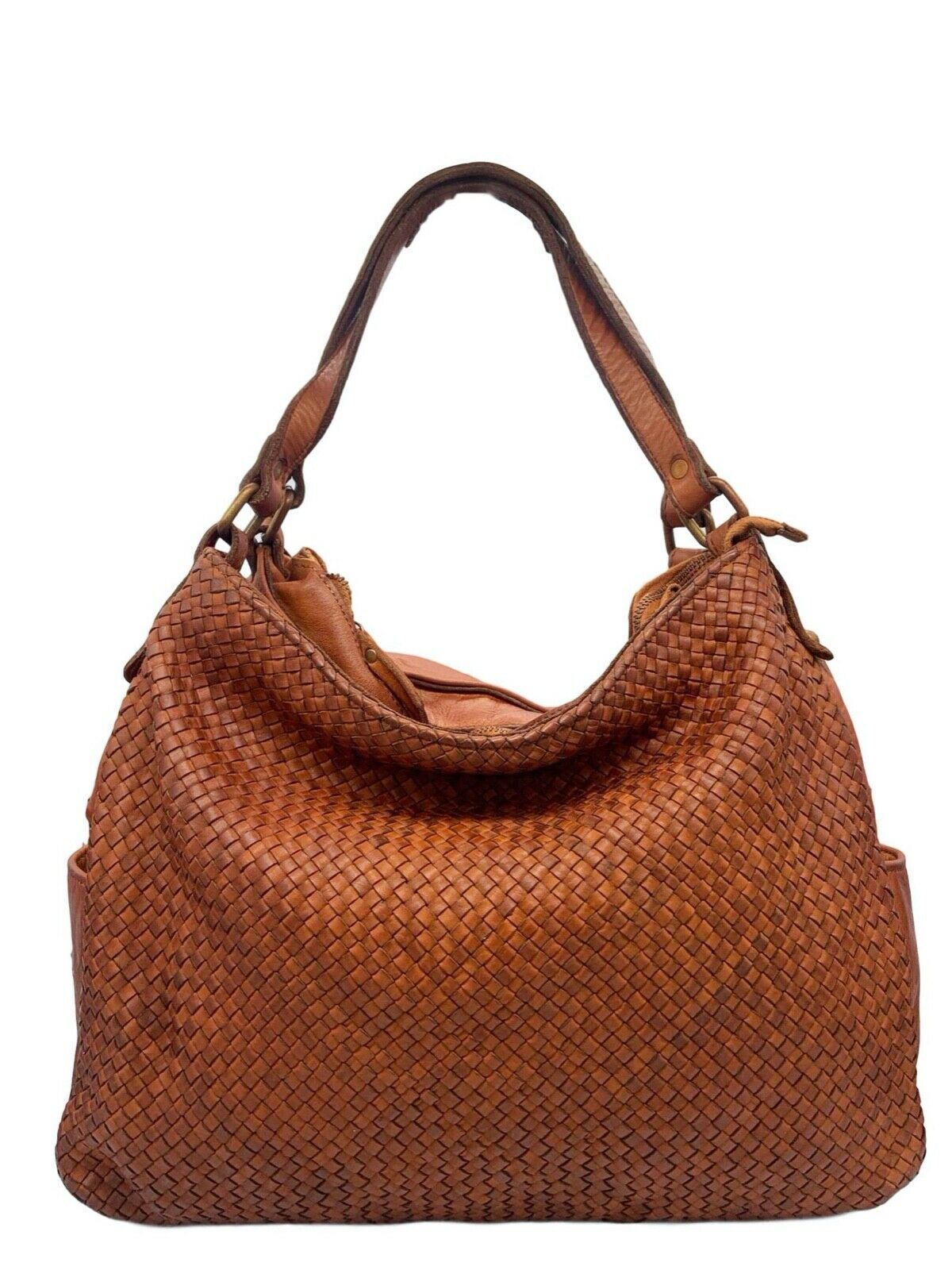 BZNA Bag Yuna Cognac Italy Designer Damen Handtasche Schultertasche Tasche - B Z N A