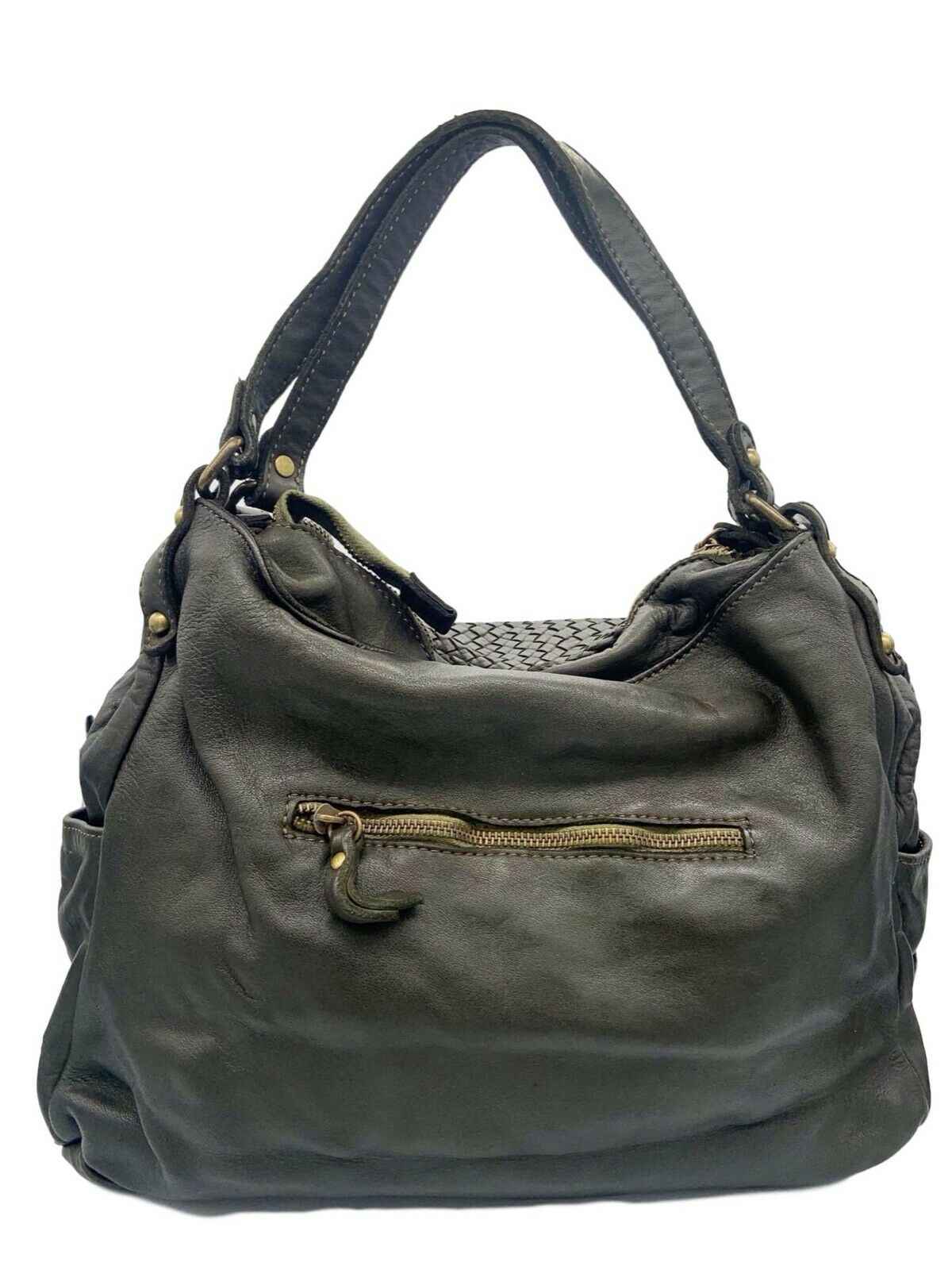 BZNA Bag Yuna Braun Italy Designer Damen Handtasche Schultertasche Tasche