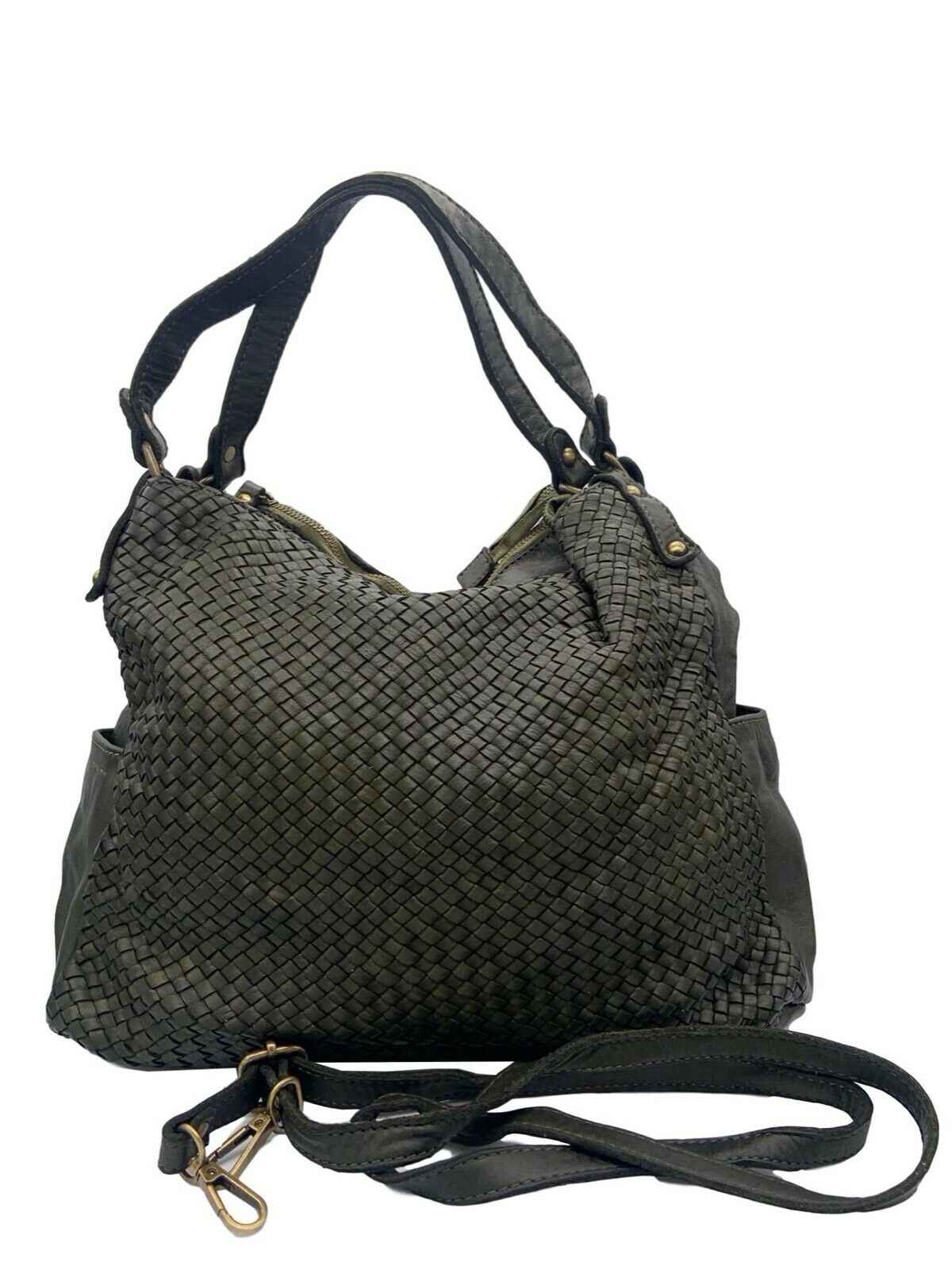 BZNA Bag Yuna Braun Italy Designer Damen Handtasche Schultertasche Tasche