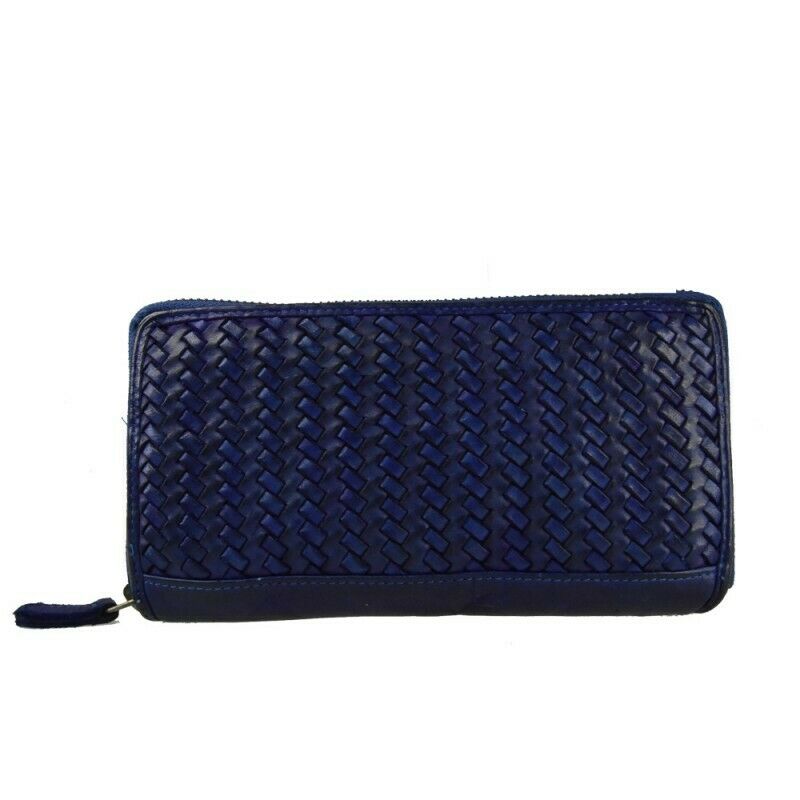 BZNA Berlin Daisy Blau Wallet Leather Leder Portemonnaie Geldbörse Clutch - B Z N A