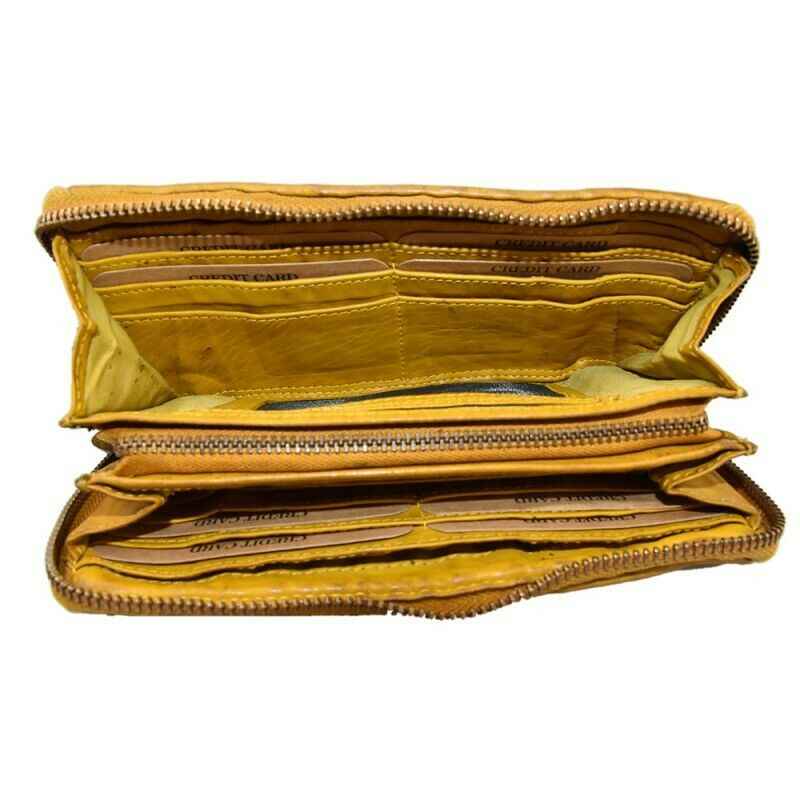 BZNA Berlin Daisy Blau Wallet Leather Leder Portemonnaie Geldbörse Clutch