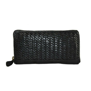 BZNA Berlin Daisy Schwarz Wallet Leather Leder Portemonnaie Geldbörse Clutch - B Z N A