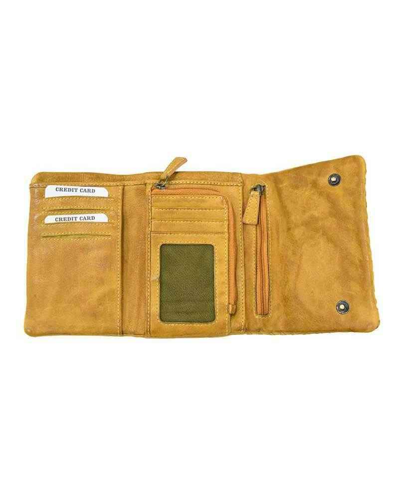 BZNA Berlin Frieda Gelb Wallet Leather Leder Portemonnaie Geldbörse Clutch