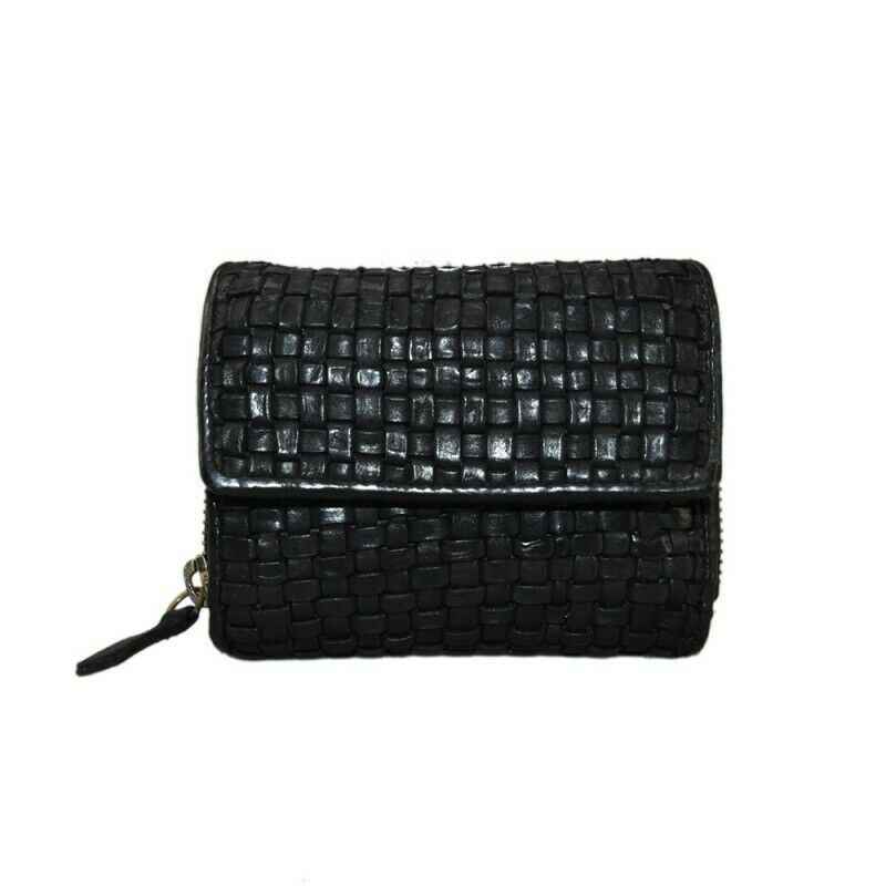 BZNA Berlin Gia Schwarz Wallet Leather Leder Portemonnaie Geldbörse Clutch