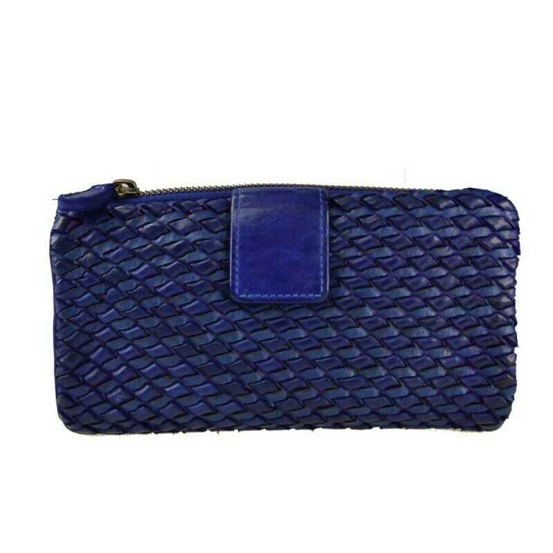 BZNA Berlin Karla Blau Wallet Leather Leder Portemonnaie Geldbörse Clutch