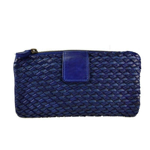 BZNA Berlin Karla Blau Wallet Leather Leder Portemonnaie Geldbörse Clutch - B Z N A