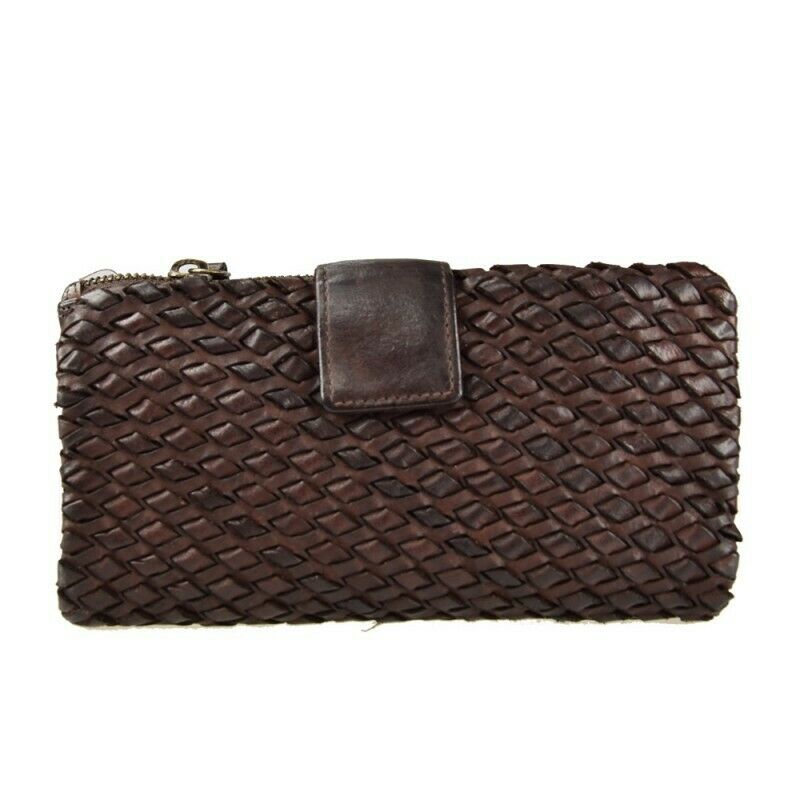 BZNA Berlin Karla Braun Wallet Leather Leder Portemonnaie Geldbörse Clutch - B Z N A