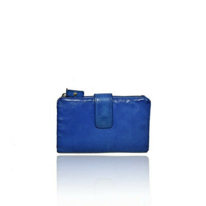 BZNA Berlin Lina Blau Wallet Leather Leder Portemonnaie Geldbörse Clutch - B Z N A