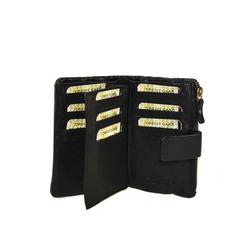 BZNA Berlin Lina Braun  Wallet Leather Leder Portemonnaie Geldbörse Clutch