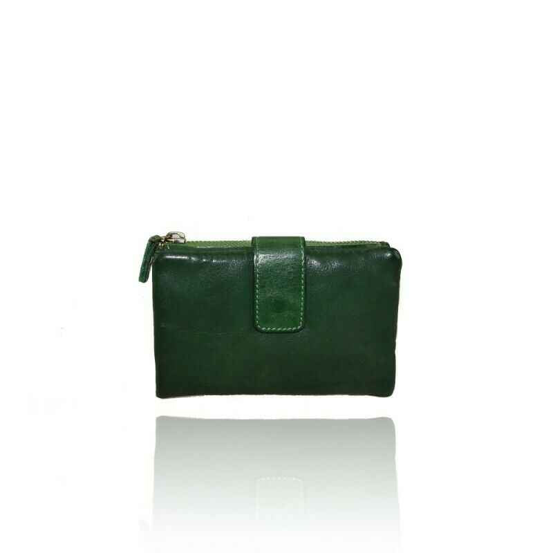 BZNA Berlin Lina Grün  Wallet Leather Leder Portemonnaie Geldbörse Clutch