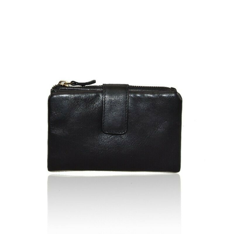 BZNA Berlin Lina Schwarz Wallet Leather Leder Portemonnaie Geldbörse Clutch - B Z N A