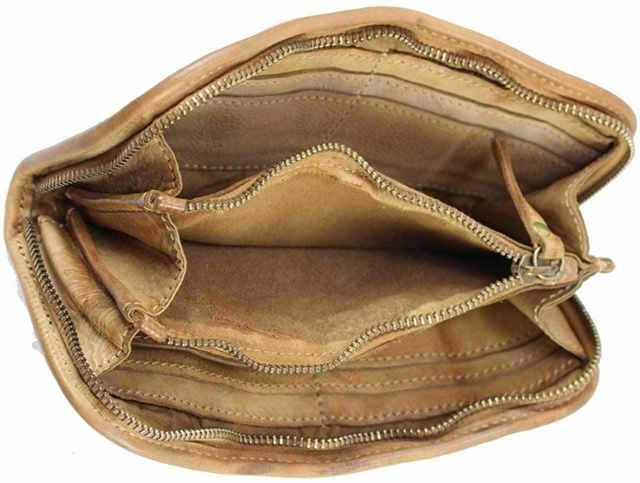 BZNA Berlin Mira cognac Wallet sheep Leather Leder Portemonnaie Geldbörse Clutch