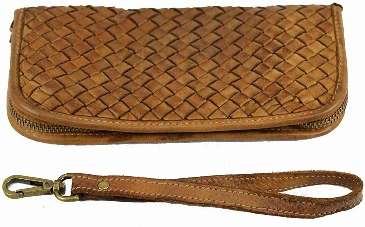BZNA Berlin Mira cognac Wallet sheep Leather Leder Portemonnaie Geldbörse Clutch