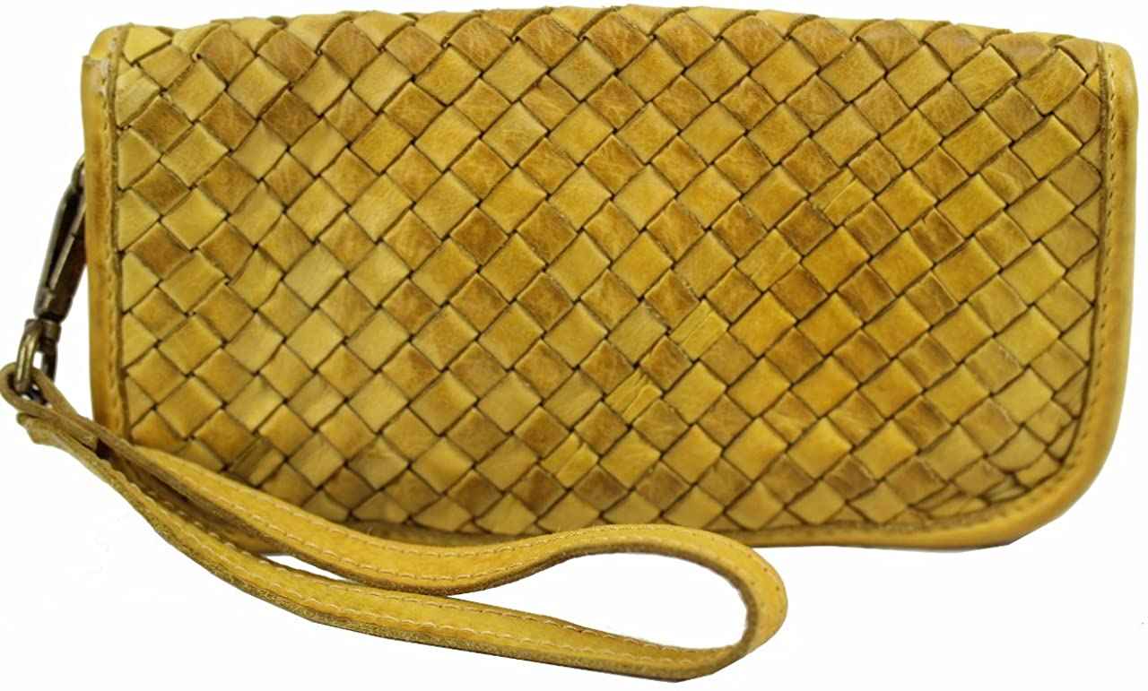 BZNA Berlin Mira Gelb Wallet Leather Leder Portemonnaie Geldbörse Clutch