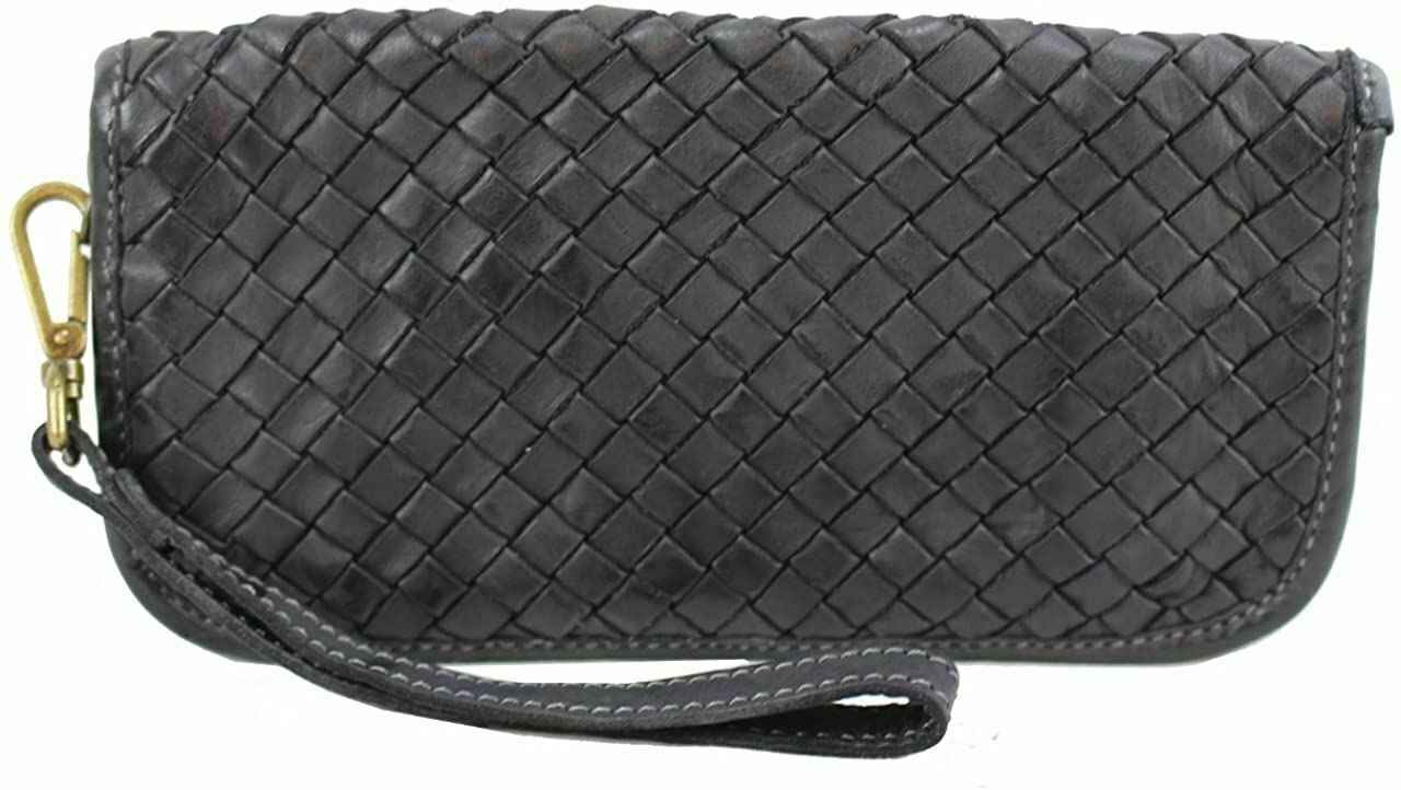 BZNA Berlin Mira Schwarz Wallet Leather Leder Portemonnaie Geldbörse Clutch
