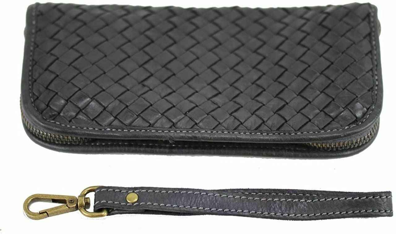 BZNA Berlin Mira Schwarz Wallet Leather Leder Portemonnaie Geldbörse Clutch