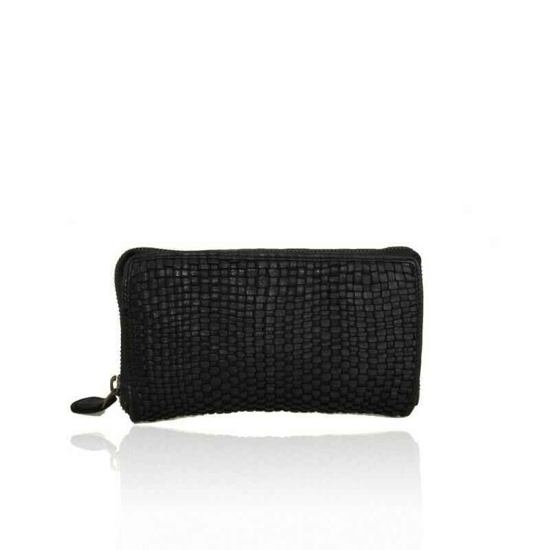 BZNA Berlin Naila Schwarz Wallet Leather Leder Portemonnaie Geldbörse Clutch