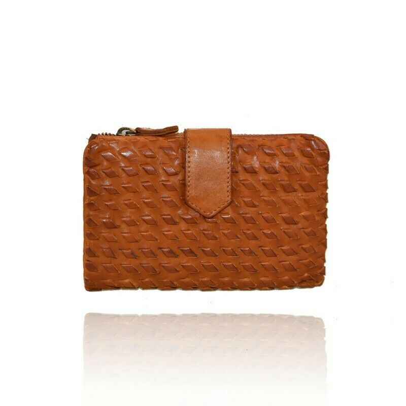 BZNA Berlin Paja Cognac B  Wallet Leather Leder Portemonnaie Geldbörse Clutch