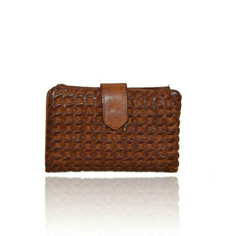 BZNA Berlin Paja Cognac  Wallet Leather Leder Portemonnaie Geldbörse Clutch