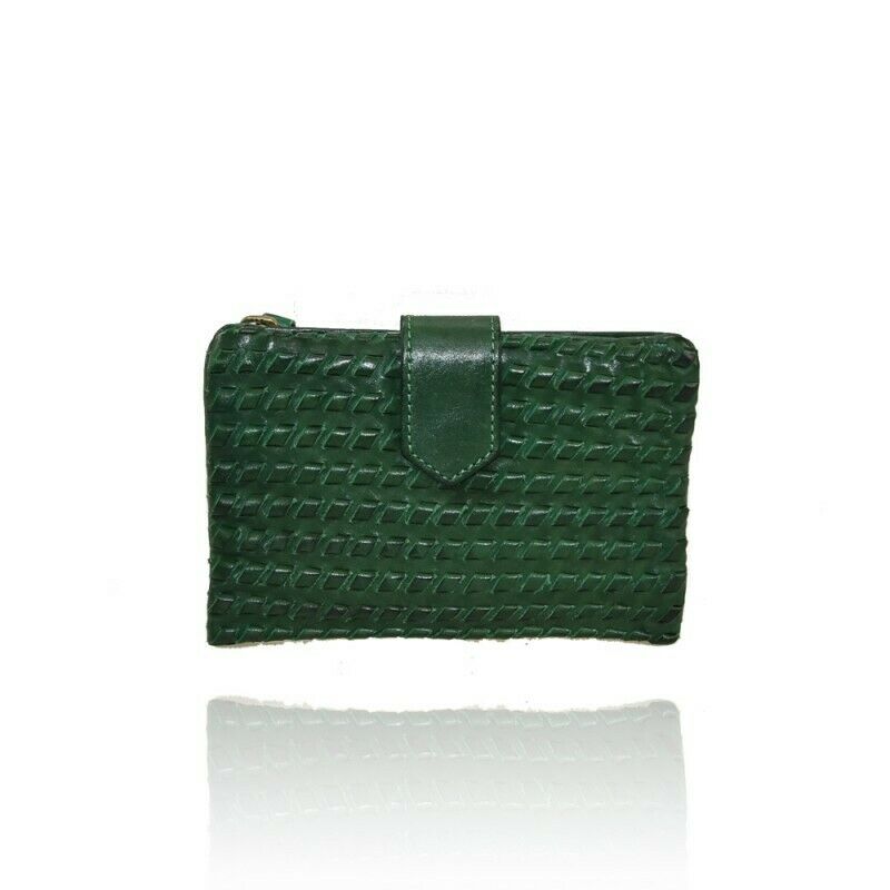 BZNA Berlin Paja Grün Wallet Leather Leder Portemonnaie Geldbörse Clutch - B Z N A