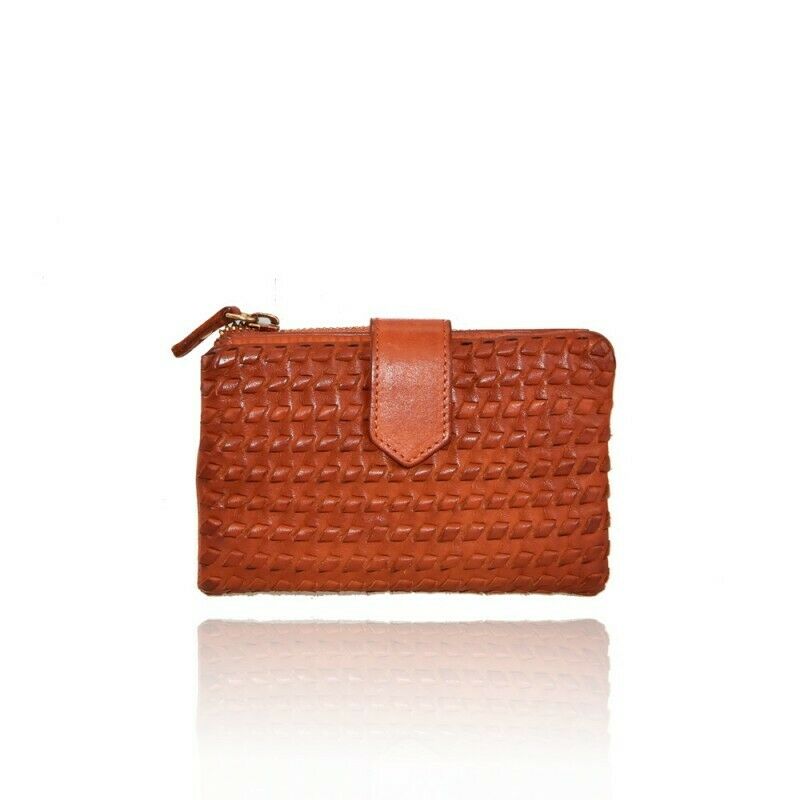 BZNA Berlin Paja Orange Wallet Leather Leder Portemonnaie Geldbörse Clutch - B Z N A