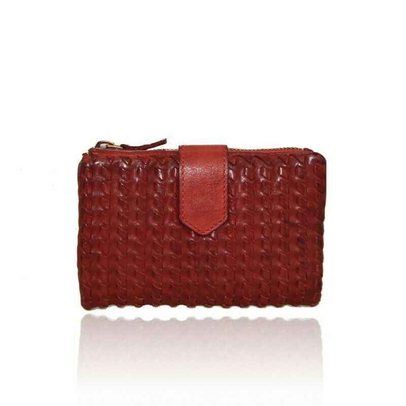 BZNA Berlin Paja Rot Wallet Leather Leder Portemonnaie Geldbörse Clutch