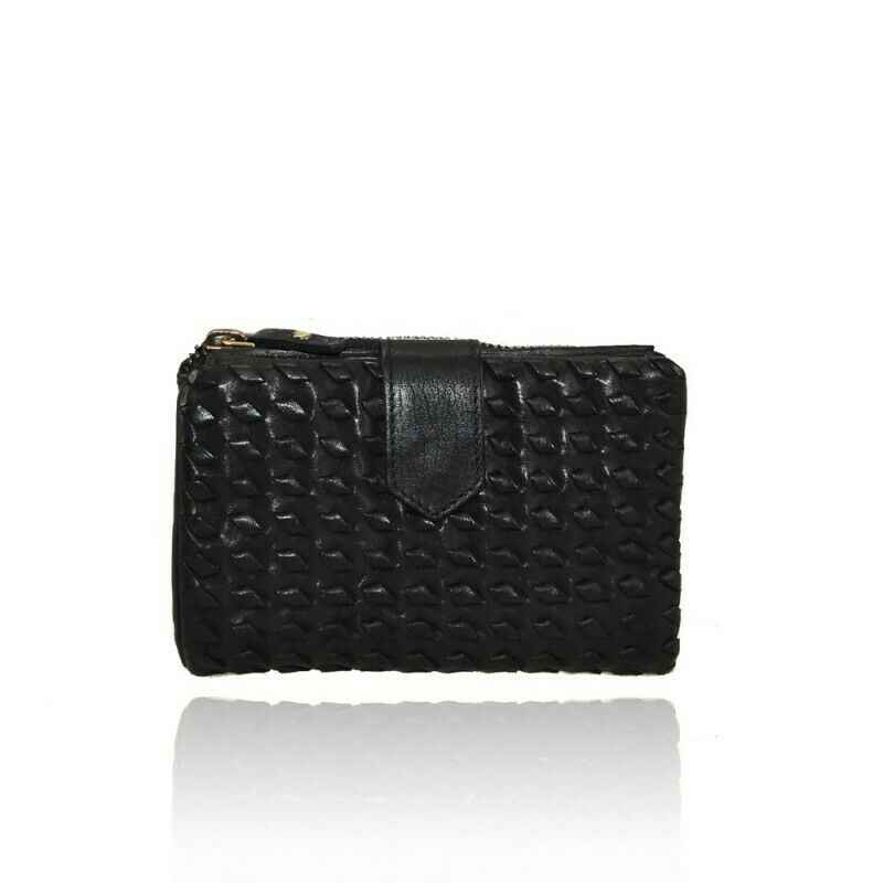 BZNA Berlin Paja Schwarz  Wallet Leather Leder Portemonnaie Geldbörse Clutch