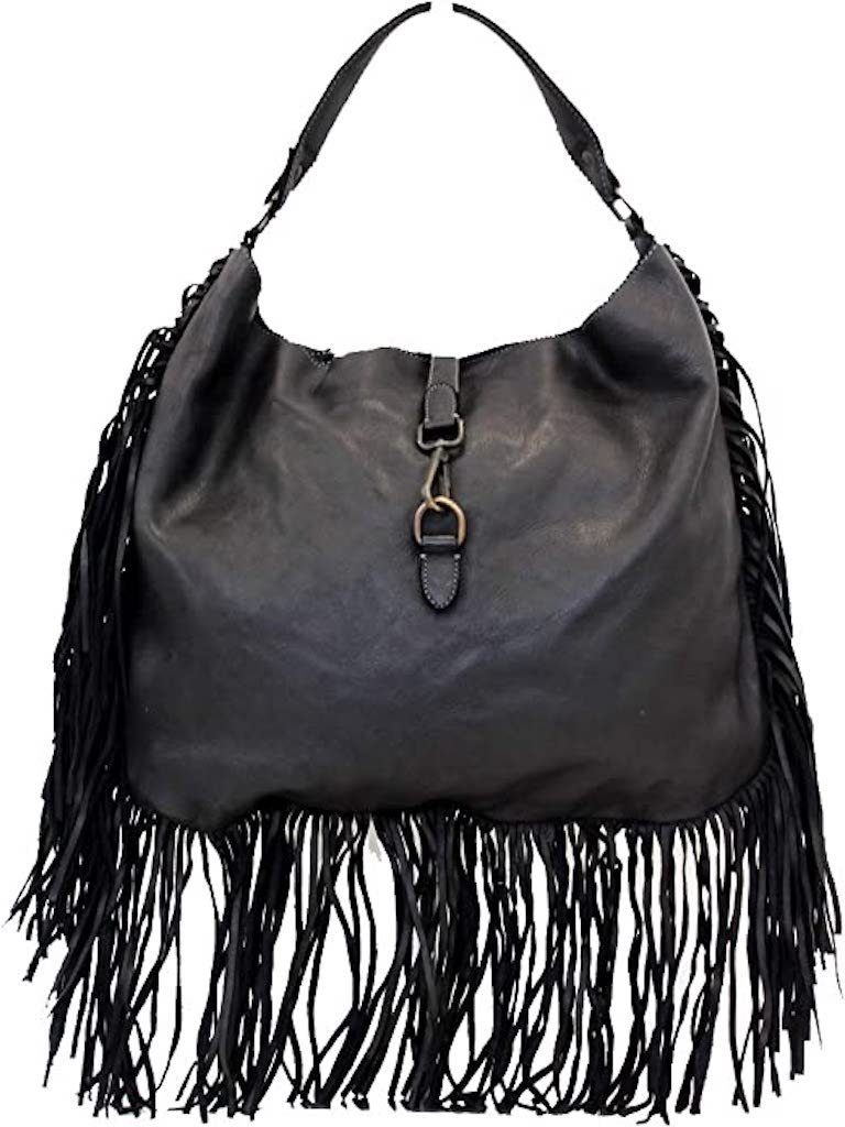 BZNA Bag Napoli Schwarz Italy Designer Damen Handtasche Ledertasche Schultertasche Tasche Leder Shopper Neu