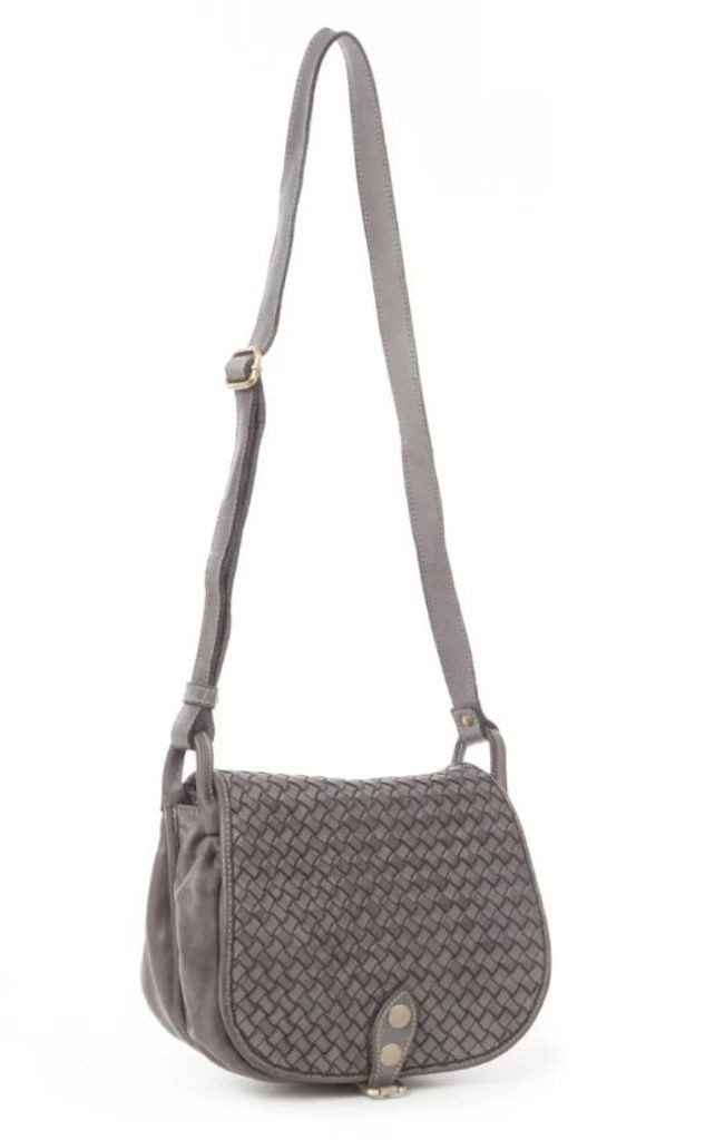 BZNA Schultertasche Tanita Taupe Italy Designer Handtasche Ledertasche Umhängetasche