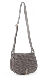 BZNA Schultertasche Tanita Taupe Italy Designer Handtasche Ledertasche Umhängetasche - B Z N A