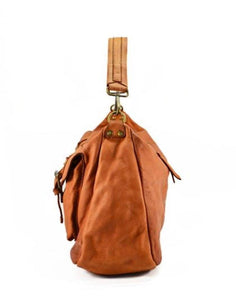 BZNA Bag April Cognac Italy Designer Beutel Umhängetasche Damen Handtasche Leder
