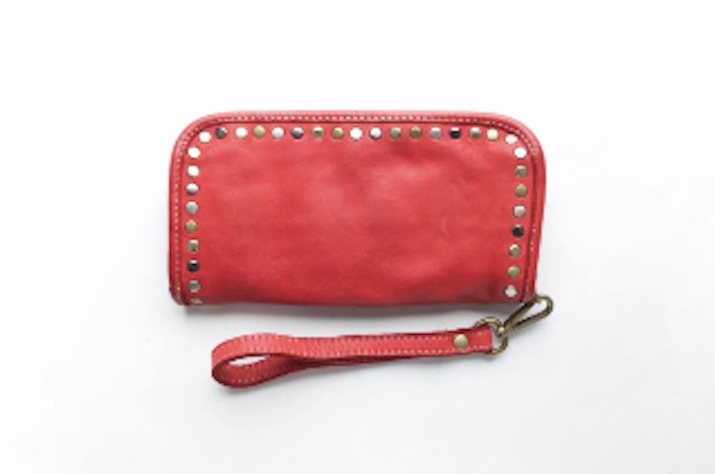 BZNA Berlin Romy Rot Wallet Clutch Leather Leder Portemonnaie Geldbörse Clutch - B Z N A