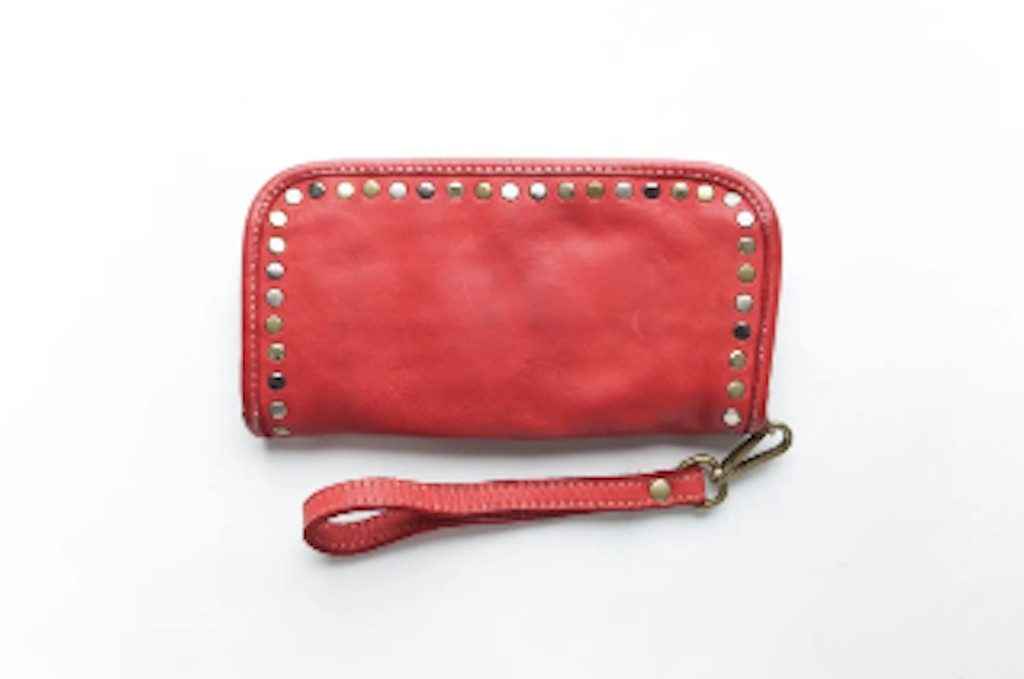 BZNA Berlin Romy Rot Wallet Clutch Leather Leder Portemonnaie Geldbörse Clutch