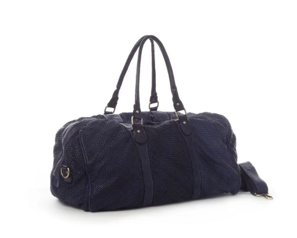 BZNA Bag Viona Blau Italy Designer Weekender Unisex Reise Tasche Handtasche Schultertasche Leder Shopper Neu