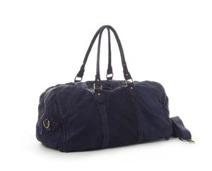 BZNA Bag Viona Blau Italy Designer Weekender Unisex Reise Tasche Handtasche Schultertasche Leder Shopper Neu