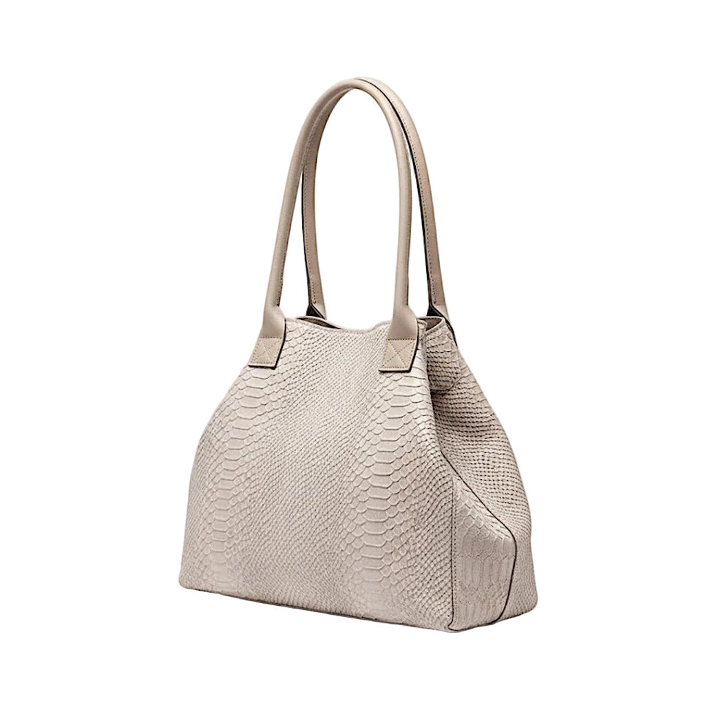 BZNA Bag Ladasha Rose Snake Prägung Leder Italy Damen Shopper Handtasche Schultertasche Tasche - B Z N A