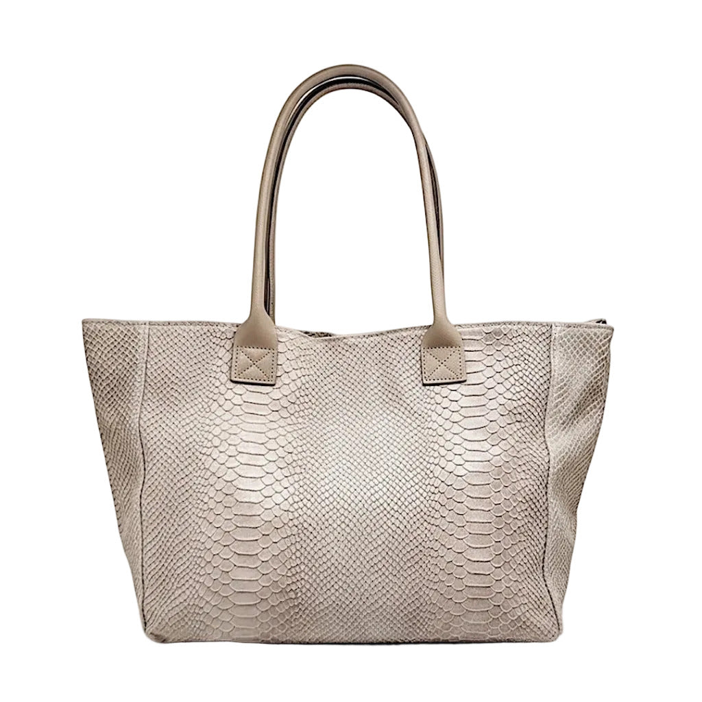 BZNA Bag Ladasha Rose Snake Prägung Leder Italy Damen Shopper Handtasche Schultertasche Tasche - B Z N A