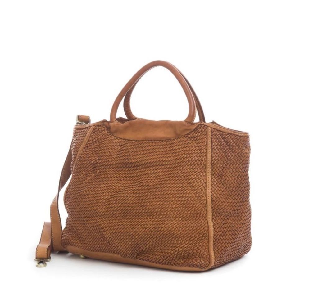 BZNA Bag Madita Cognac Italy Designer Damen Handtasche Schultertasche Tasche - B Z N A