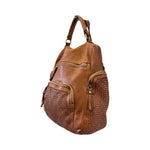 Lade das Bild in den Galerie-Viewer, BZNA Bag Svetta Cognac Backpacker Designer Rucksack Damenhandtasche Schultertasche Leder Nappa - B Z N A
