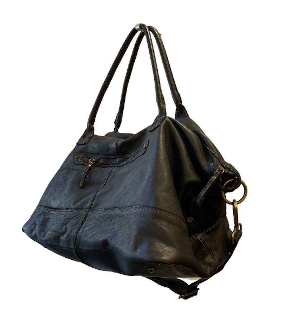 BZNA Bag Joe Schwarz Italy Designer Weekender Damen Reise Tasche Handtasche Schultertasche Leder Shopper Neu